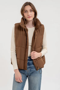 Solid Puffer Vest