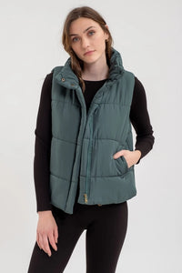 Solid Puffer Vest