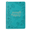 Strength & Dignity Teal Zipper Journal