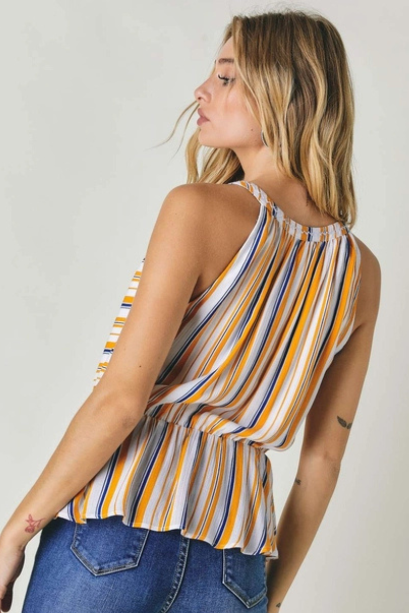 Stripe Sleeveless Top