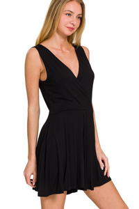 Surplice Sleeveless Romper