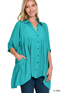 Tiered Back Tunic Shirt