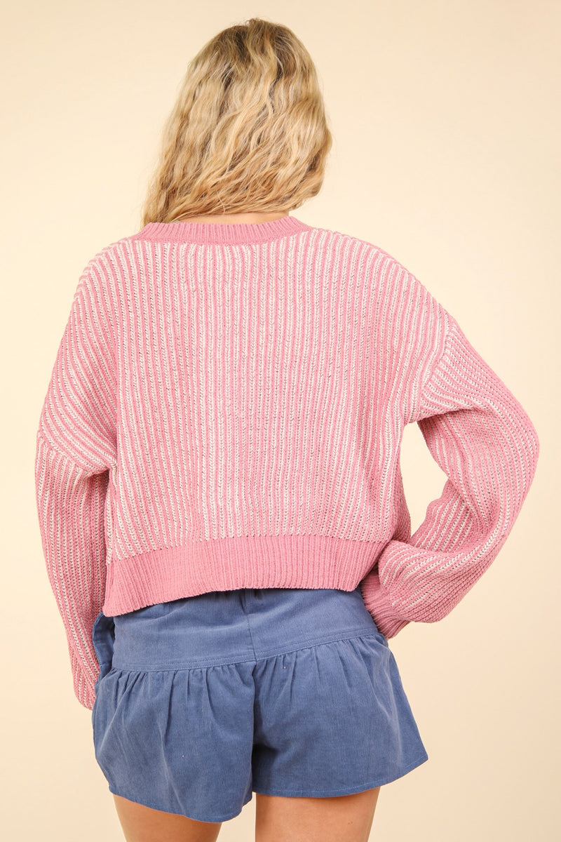 Chenille Crop Cardigan