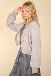 Chenille Crop Cardigan