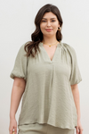 V-Neck Puff Sleeve Top