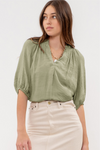 V-Neck Puff Sleeve Top