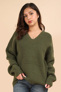 V-Neck Sweater Hoodie