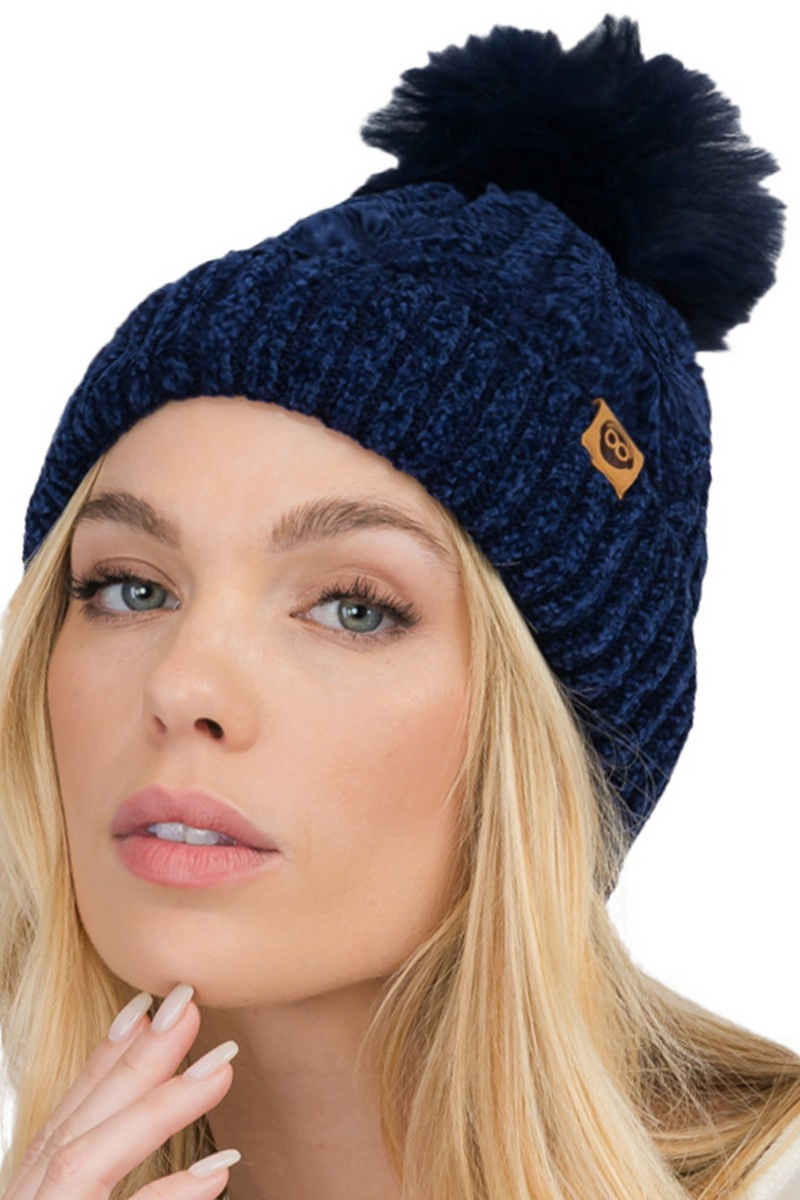 Chenille Sherpa Lined Hat