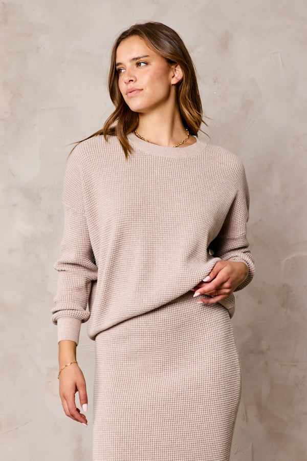 Waffle Texture Sweater