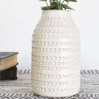White Dotted Vase