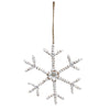 Wood Beaded Snowflake