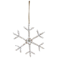 Wood Beaded Snowflake