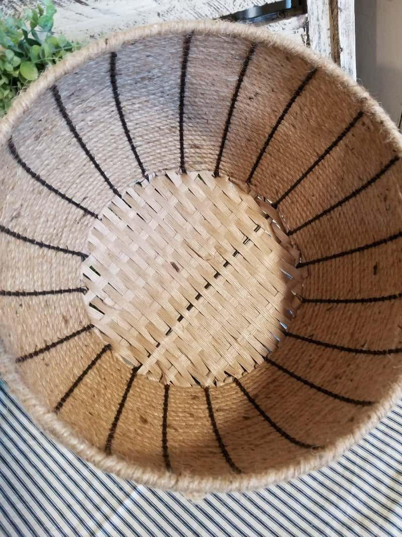 Inside round twine basket