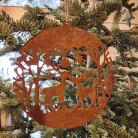 rust-deer-ornament