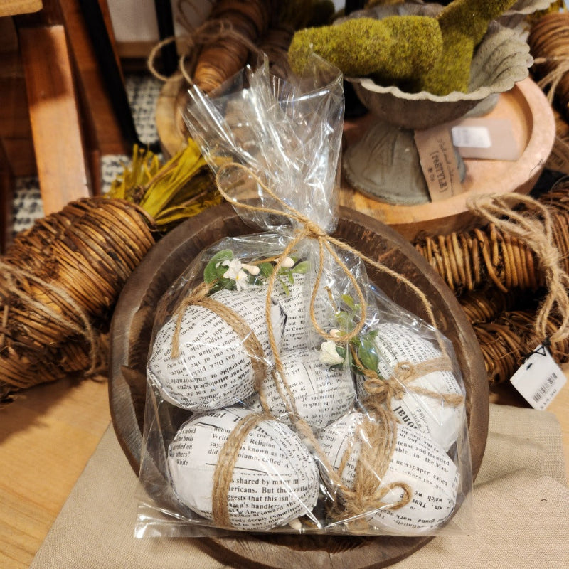 Bag of Book Print Eggs