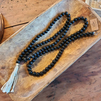 Black Wood Bead Garland 6'