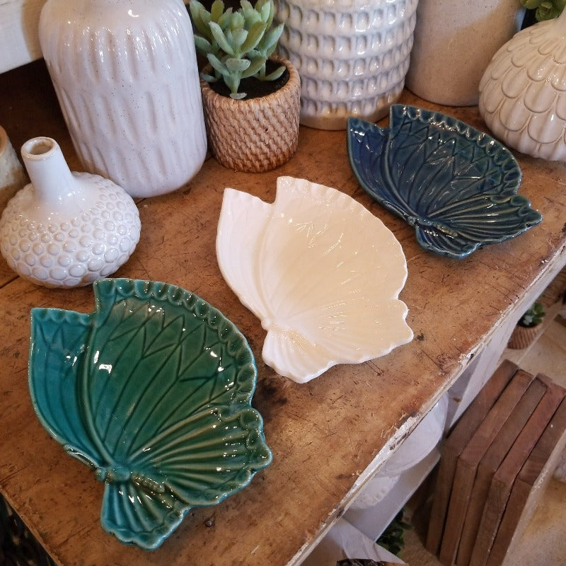 ceramic butterfly plates