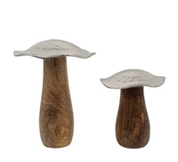 Tin & Wood Mushroom