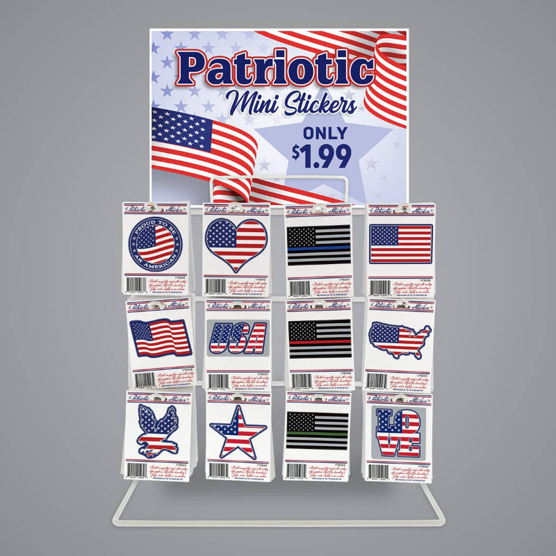 USA Flag Patriotic Mini Vinyl Stickers