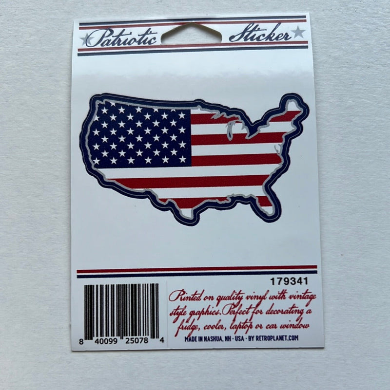 USA Flag Patriotic Mini Vinyl Stickers