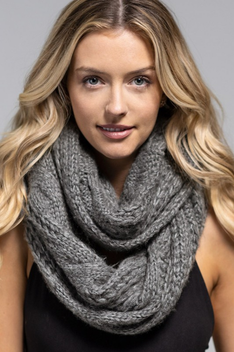 Cable Knit Infinity Scarf