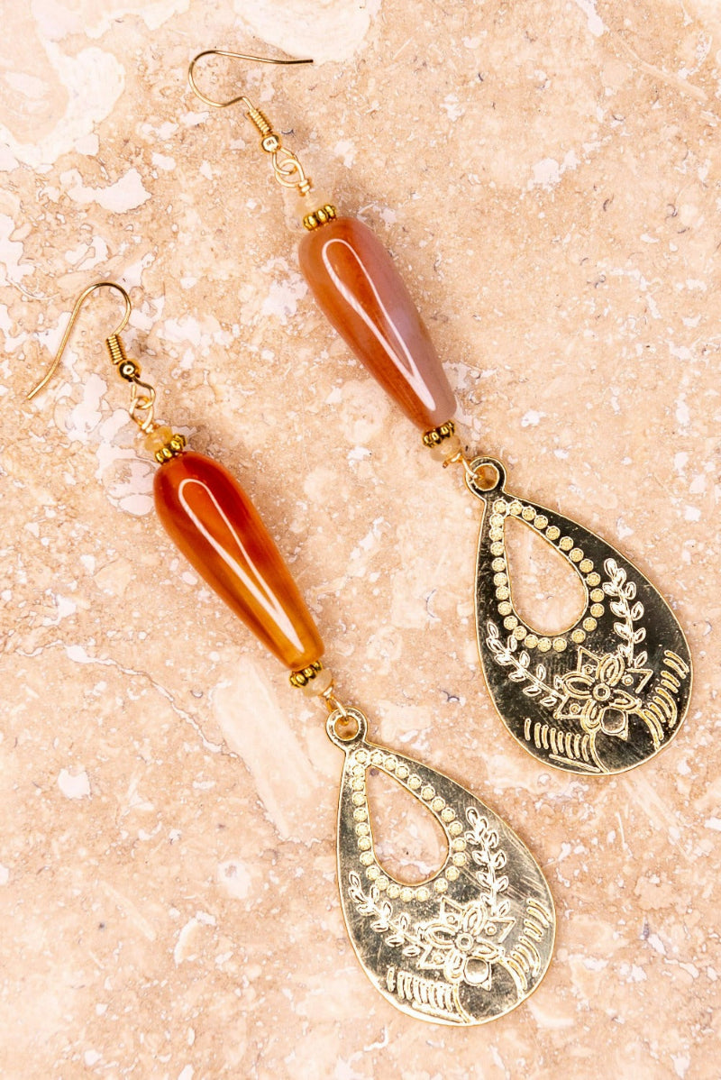 Dolly Amber Earrings