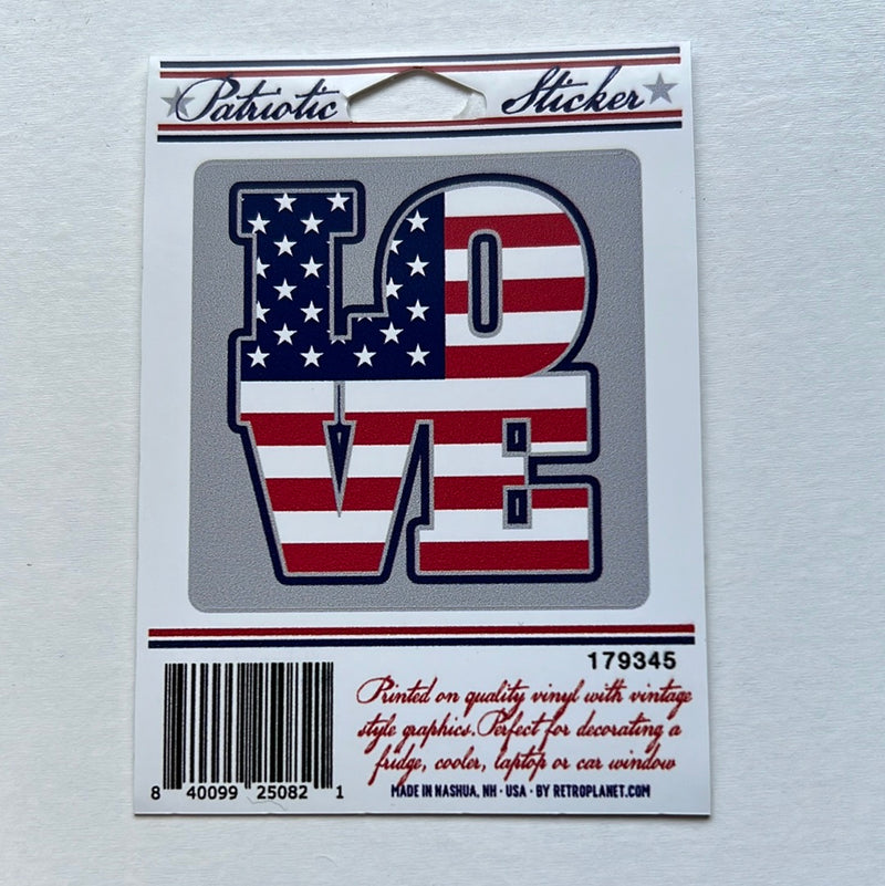 USA Flag Patriotic Mini Vinyl Stickers