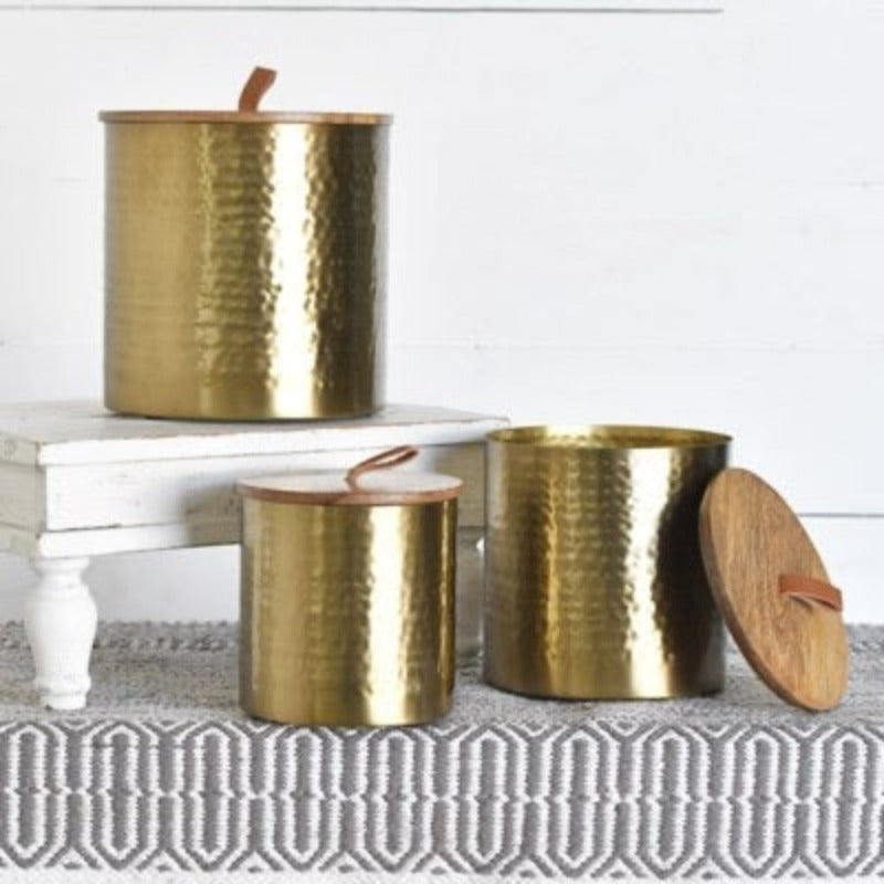 brass canisters