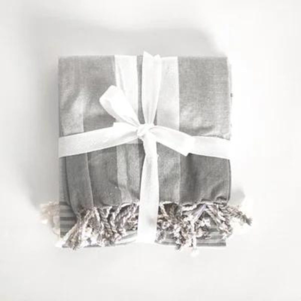 Multi Stripe Fringe Towel Set