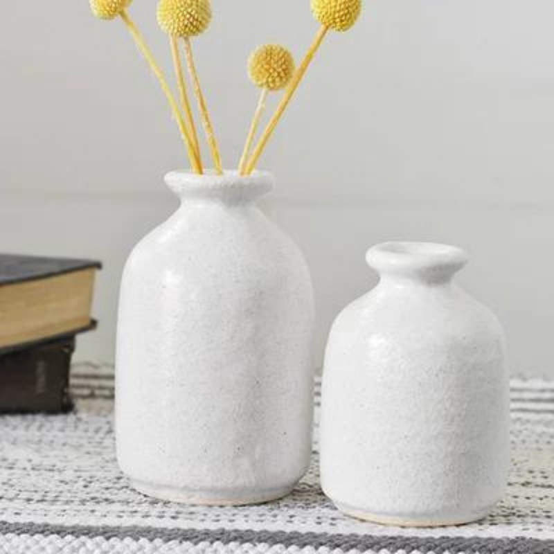 Sandy White Vase