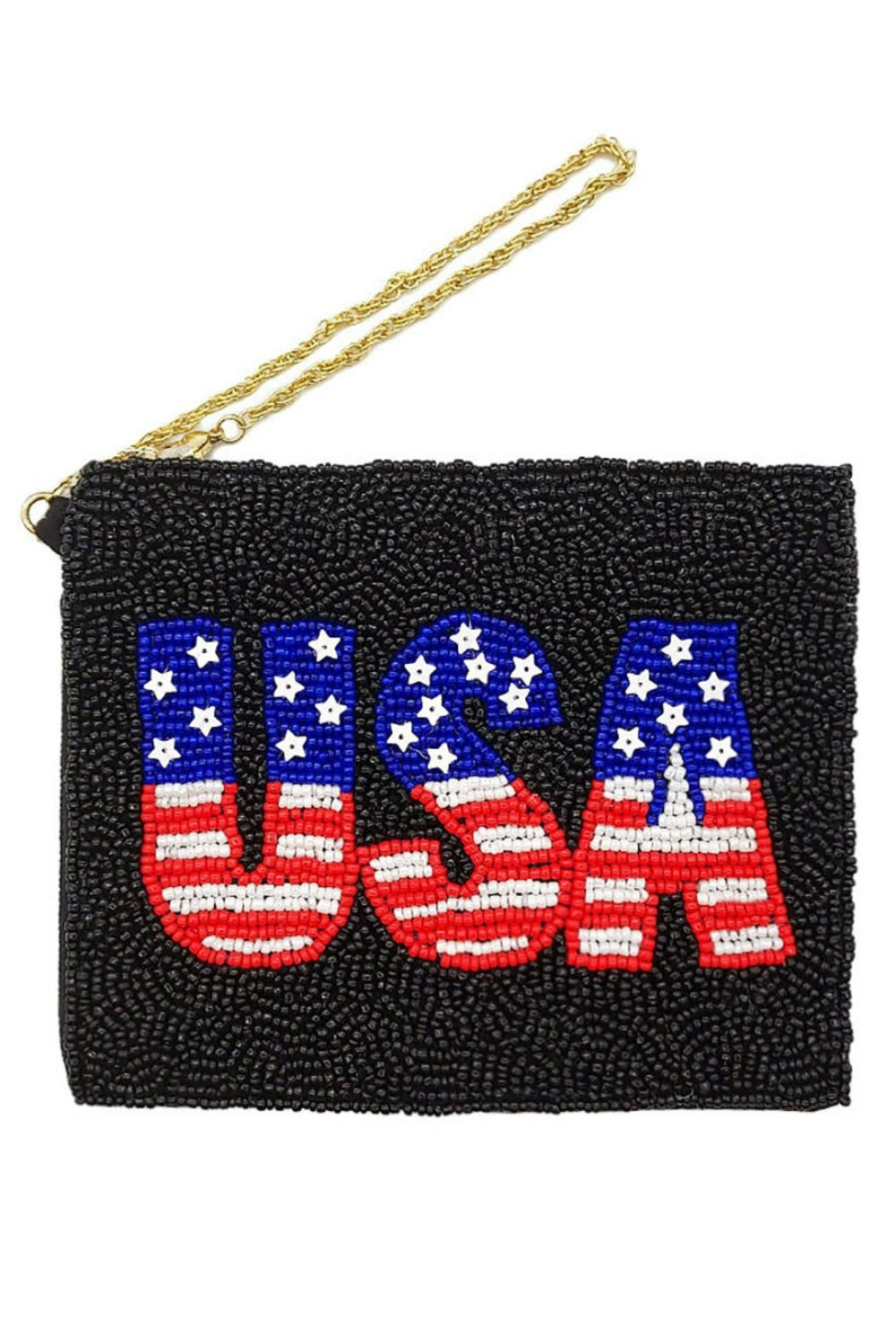 USA Beaded Pouch
