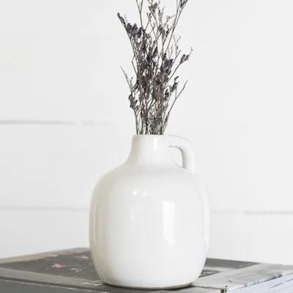 White Handle Vase