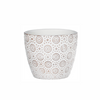 White Patterned Pot