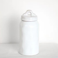 White Jar with Lid