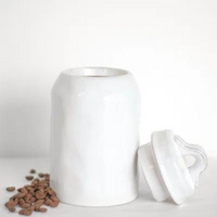 White Jar with Lid